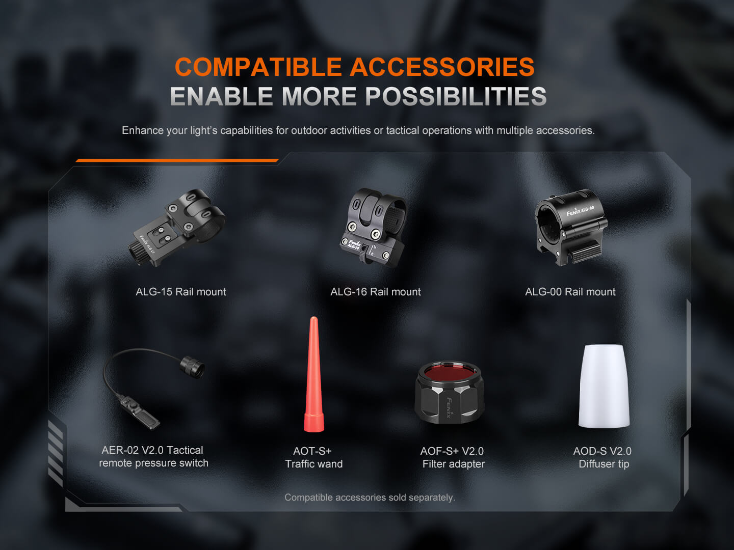Fenix PD35R ACE Multi-Mode Tactical Flashlight — 2000 Lumens, 1000+ ft Beam