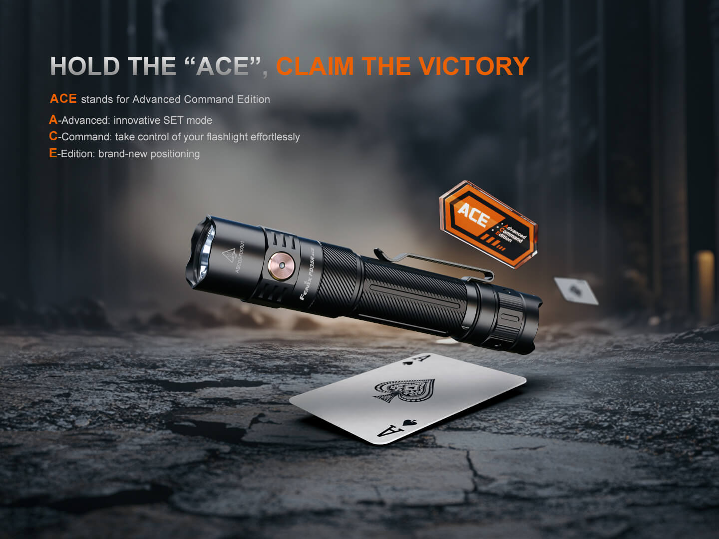Fenix PD35R ACE Multi-Mode Tactical Flashlight — 2000 Lumens, 1000+ ft Beam