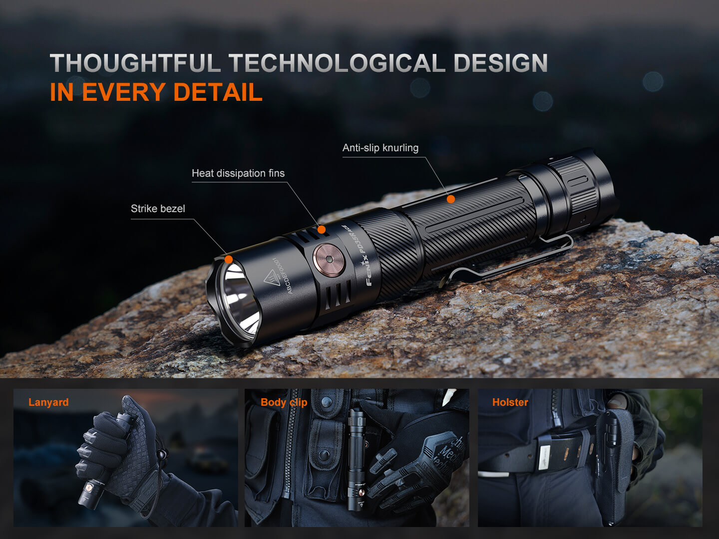 Fenix PD35R ACE Multi-Mode Tactical Flashlight — 2000 Lumens, 1000+ ft Beam
