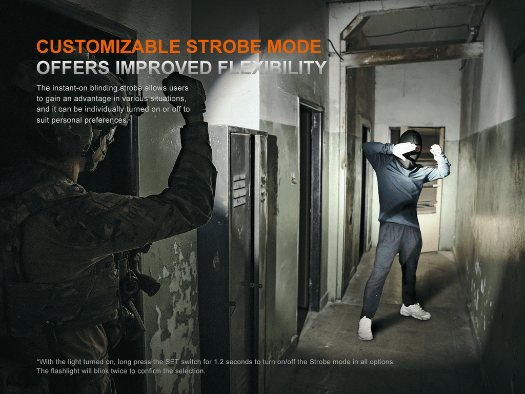 Linterna táctica multimodo Fenix PD35R ACE — 2000 lúmenes, haz de más de 300 metros