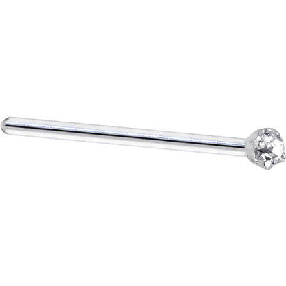 Platinum 1.5mm Genuine Diamond Nose Ring