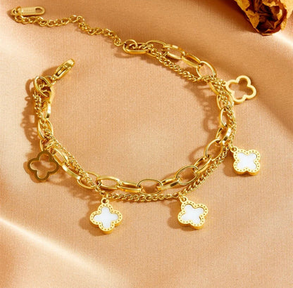Luck Intention Clover Bracelet - Love. Luck. Hope & Faith