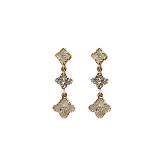 Pearl Flower Drop Earrings