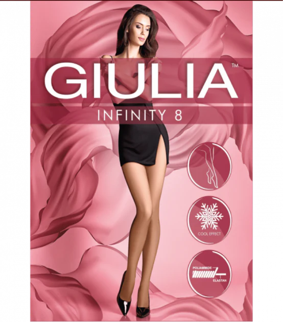 Ultra-sheer summer tights with a cooling effect and no panty section Infinity 8 Den