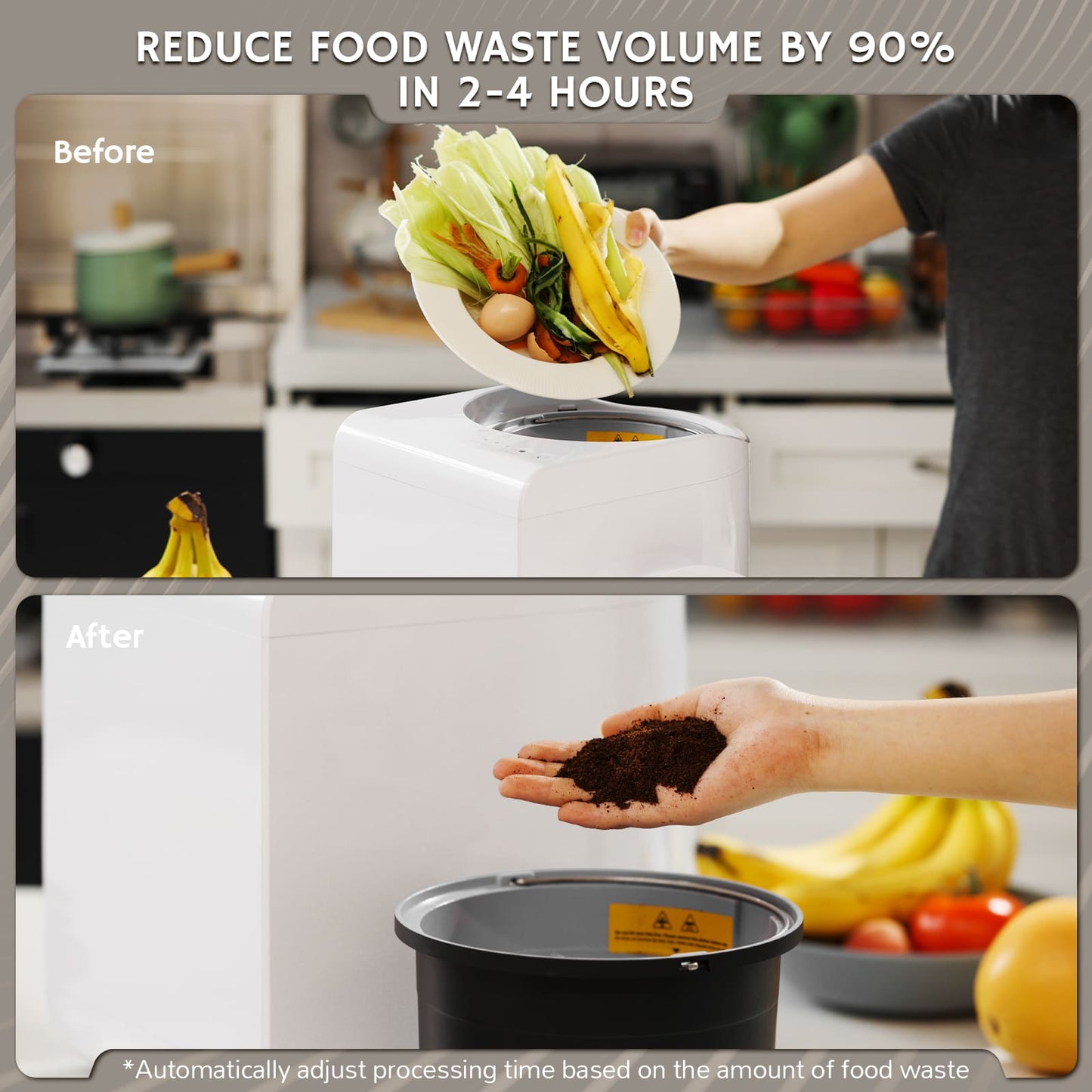 Revive Compostador Eléctrico de Cocina — Sin Olor, para Encimera, Ciclo de 3 Horas