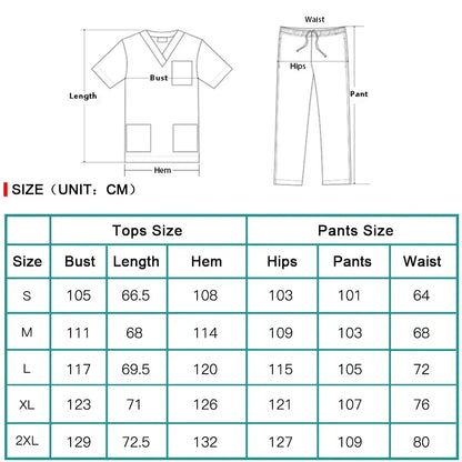 Women's Medical Uniform Elastic Scrub Set