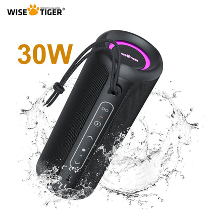 Wisetiger P3 Portable Bluetooth Speaker — 30W, IPX7, 20-Hour Battery