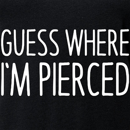 Guess Where I'm Pierced Black Tapered V-Neck Tee Shirt