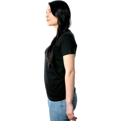 My Body is a Temple... So I Decorated Black Tapered V-Neck Tee Shirt