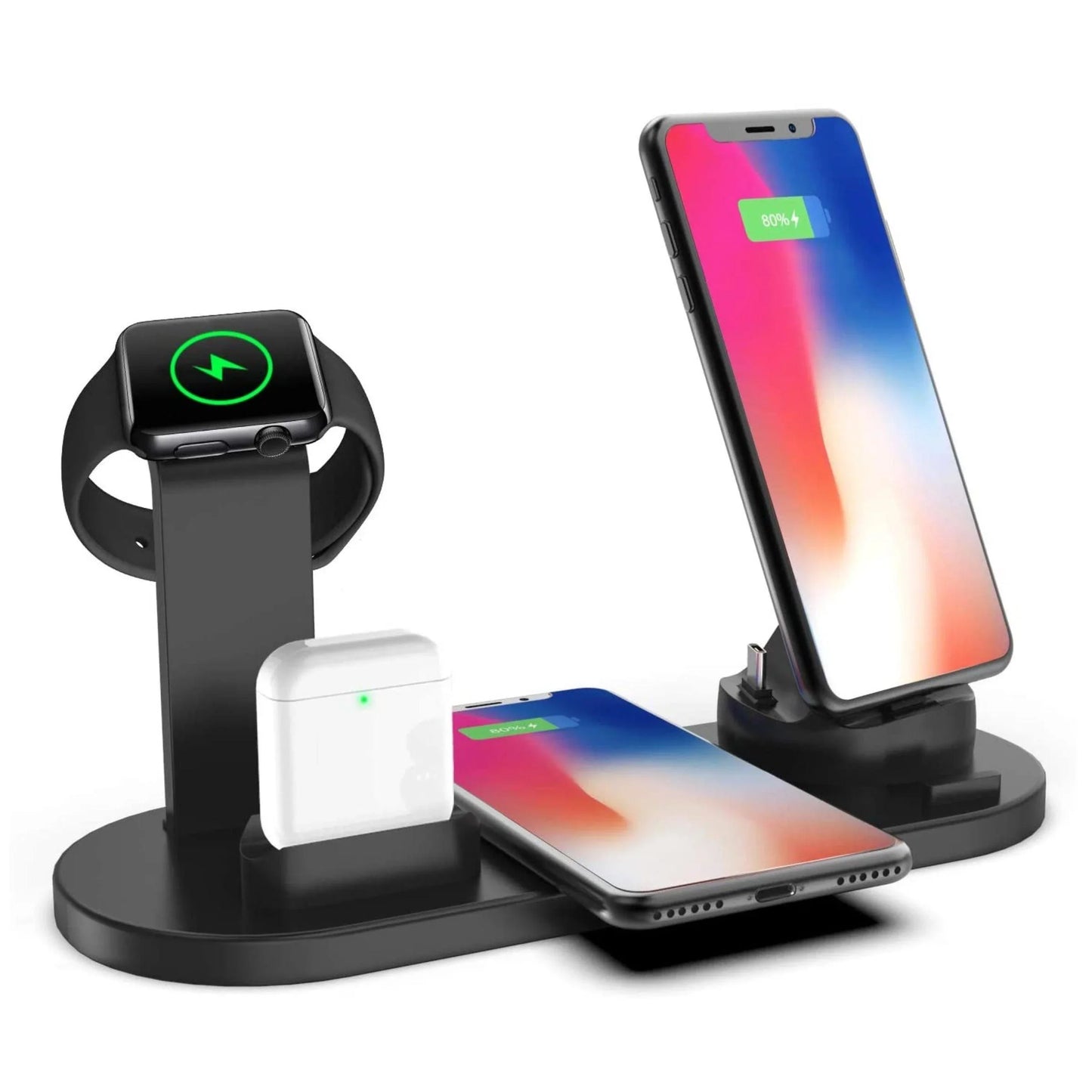 6-in-1 Wireless Charging Station — iPhone, Samsung, iWatch, AirPods