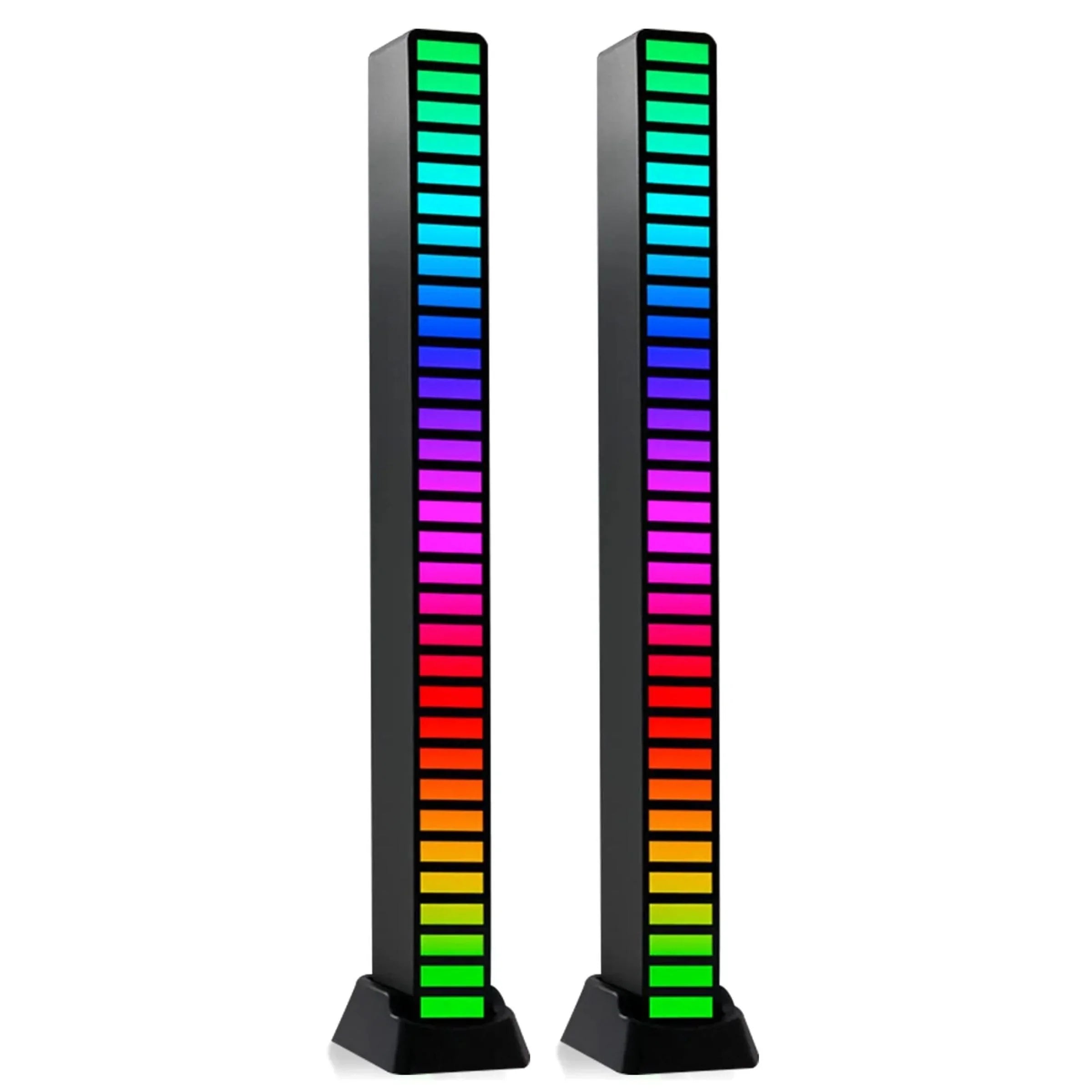 RGB Sound Activated Light Bar — 2-Pack, Music Sync, 32 LED Beads