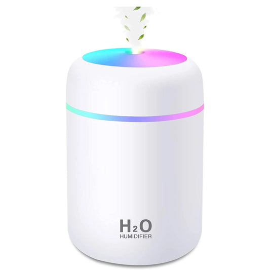 Mini USB Aromatherapy Diffuser & Humidifier — 300ml, LED Night Light, Quiet