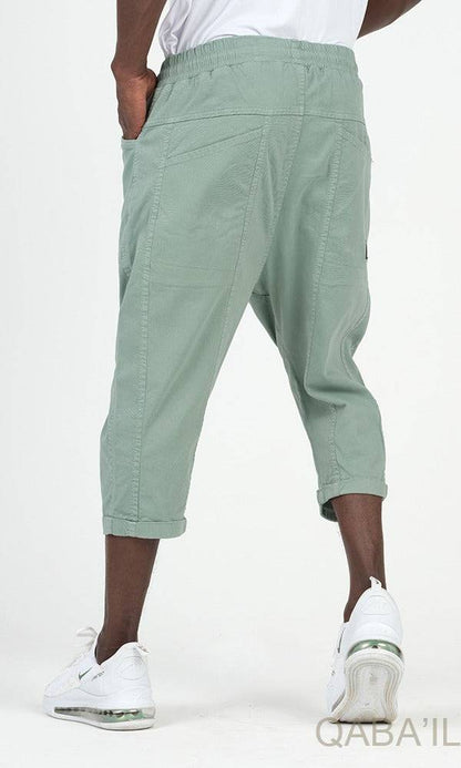 QL Cropped Trousers Stretch in Light Green