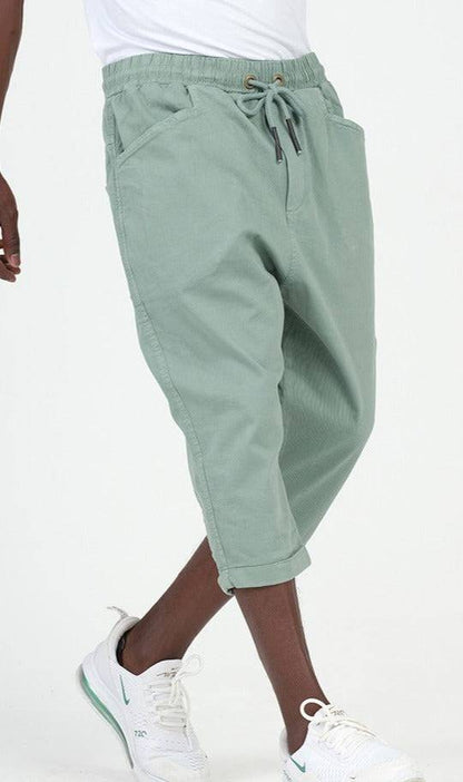 QL Cropped Trousers Stretch in Light Green