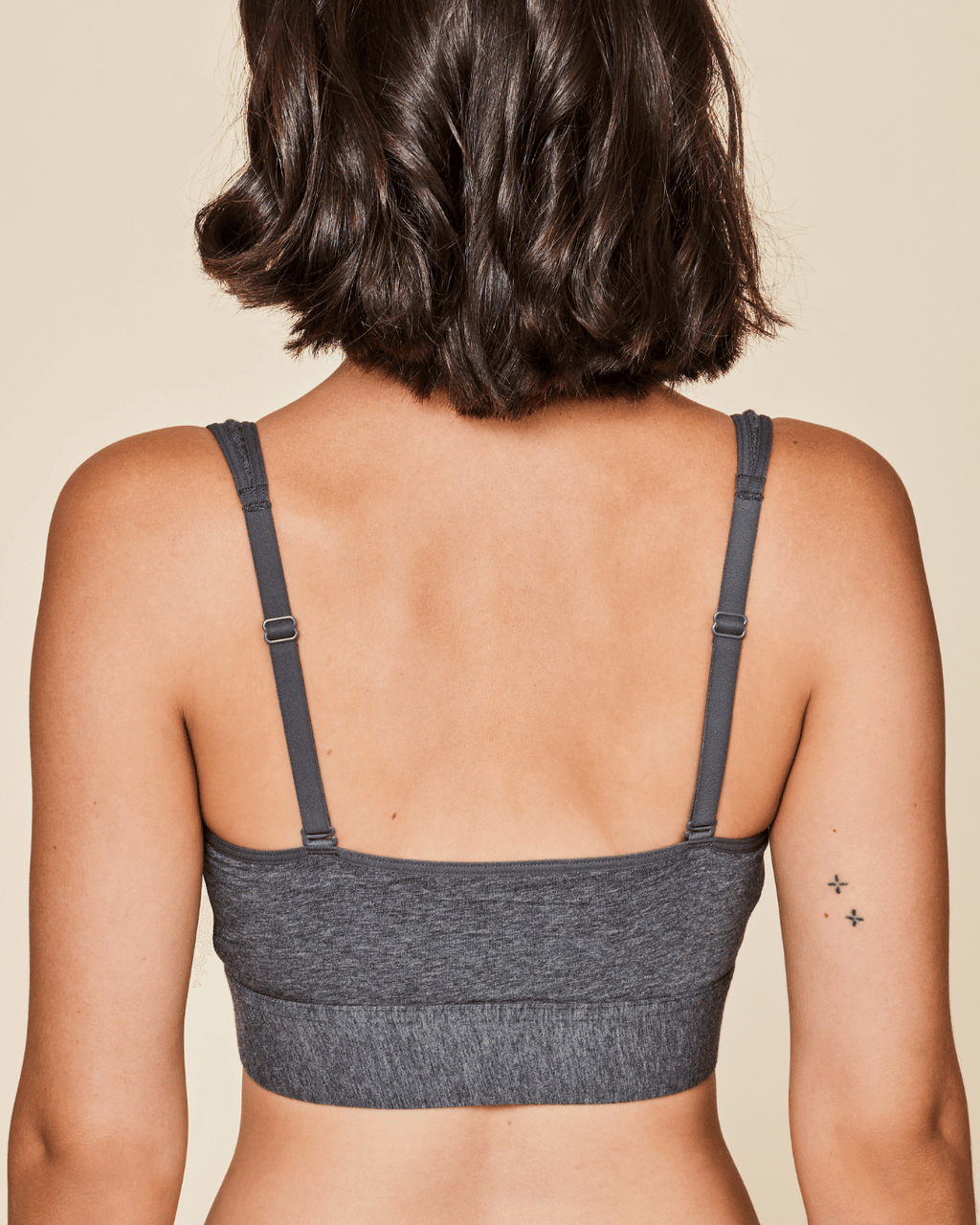 Wilderness Front‑Closure Cotton Bralette - Grey