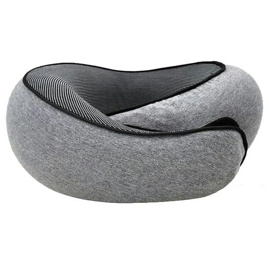 Memory Foam Travel Neck Pillow — Ergonomic, Washable Cover, Portable