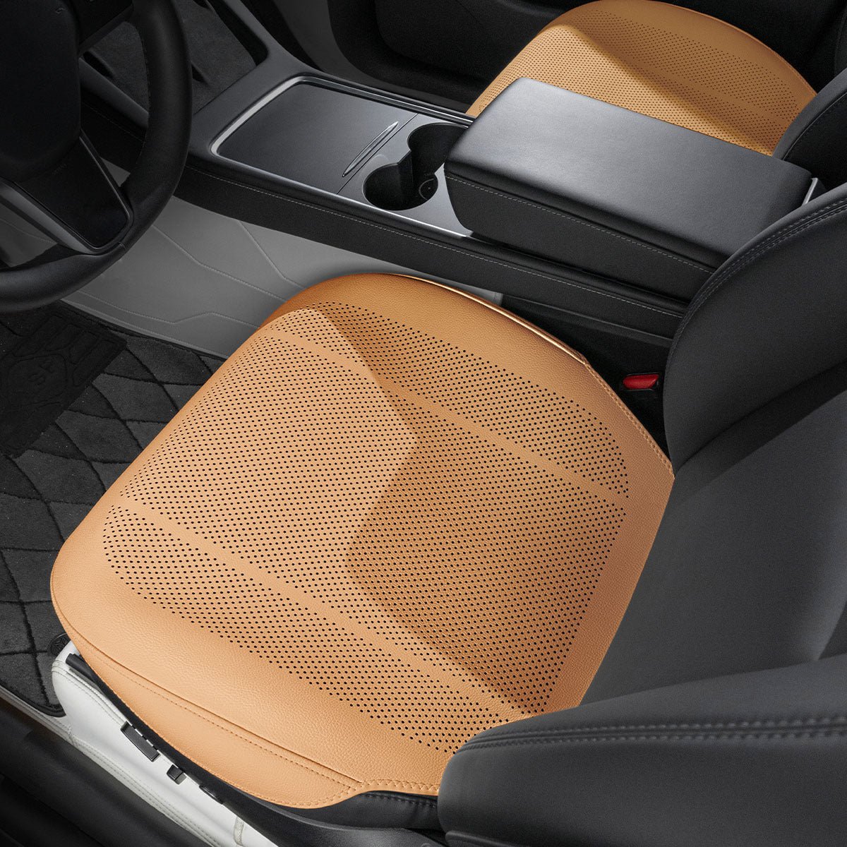 All-Wheather Nappa Leather Car Seat Covers for Tesla Model 3/Y/S/X