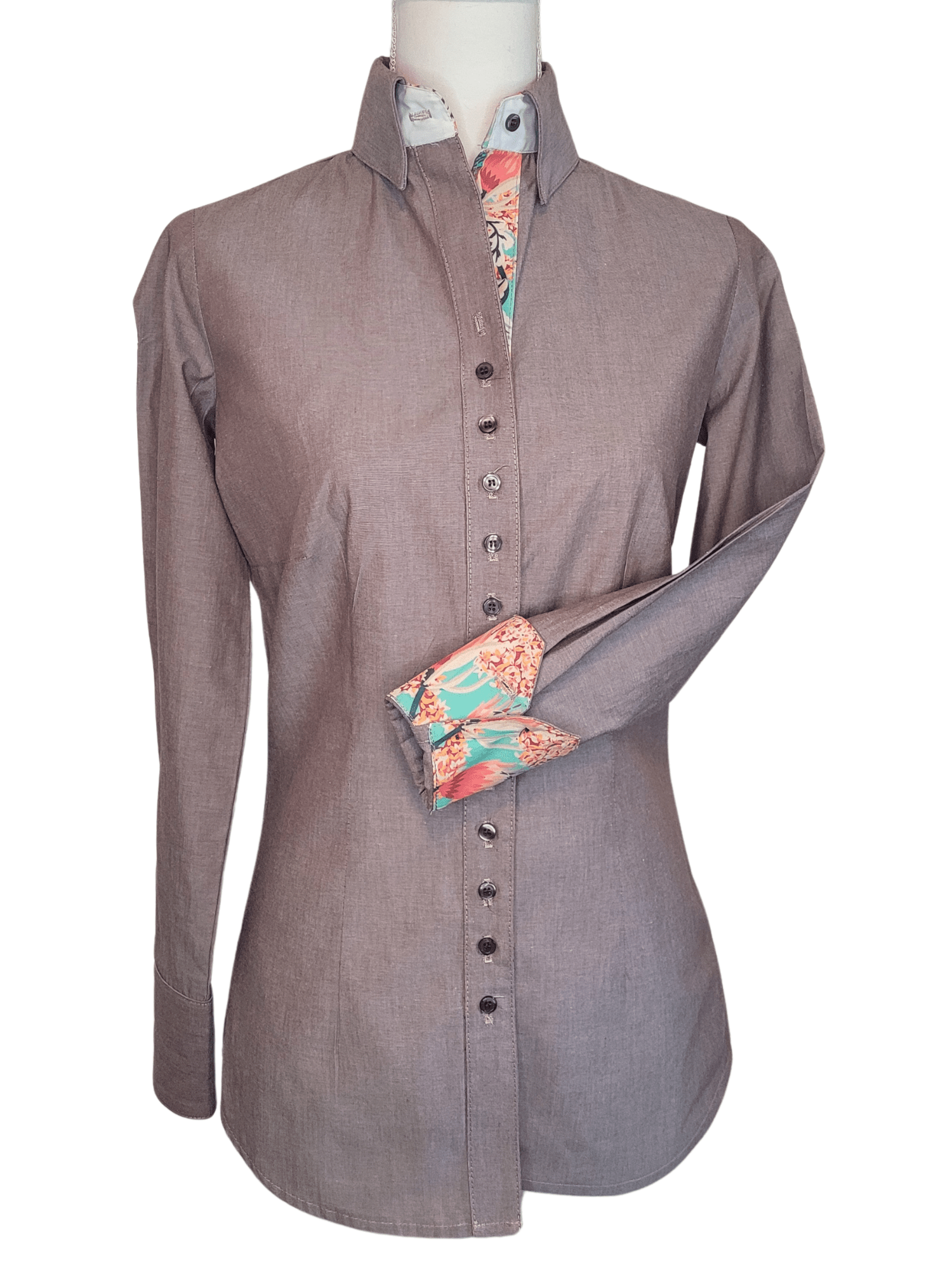 Core Collection Brown Chambray Women's Western Shirt