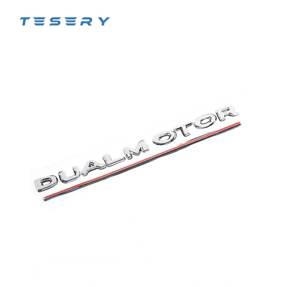 Performance Tail Dual Motor Badge for Tesla | ABS | 2 Colors | 3M Adhesive