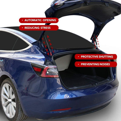 Hydraulic Trunk Support Rod for Model 3 | Automatic Full-Open | Upgraded Springs | Easy Install