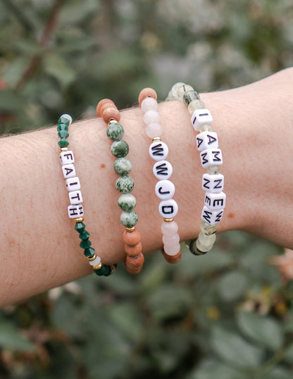 I Am New Letter Bracelet