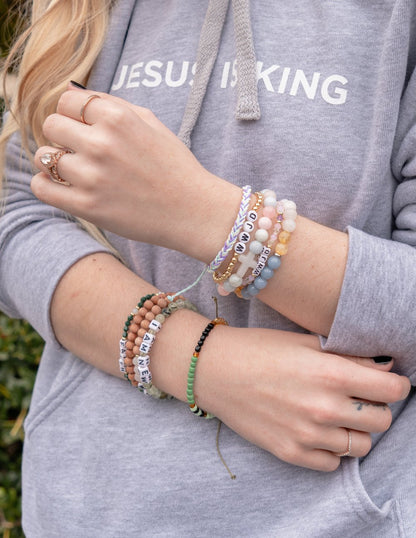 I Am New Letter Bracelet