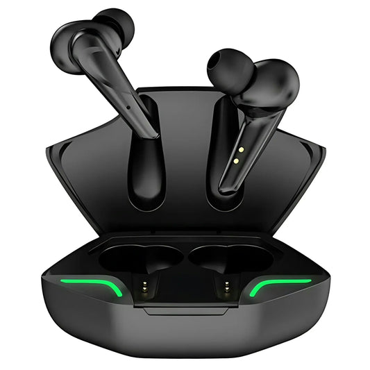 Auriculares TWS para juegos — Bluetooth 5.3, IPX7, luces LED, estéreo de alta fidelidad