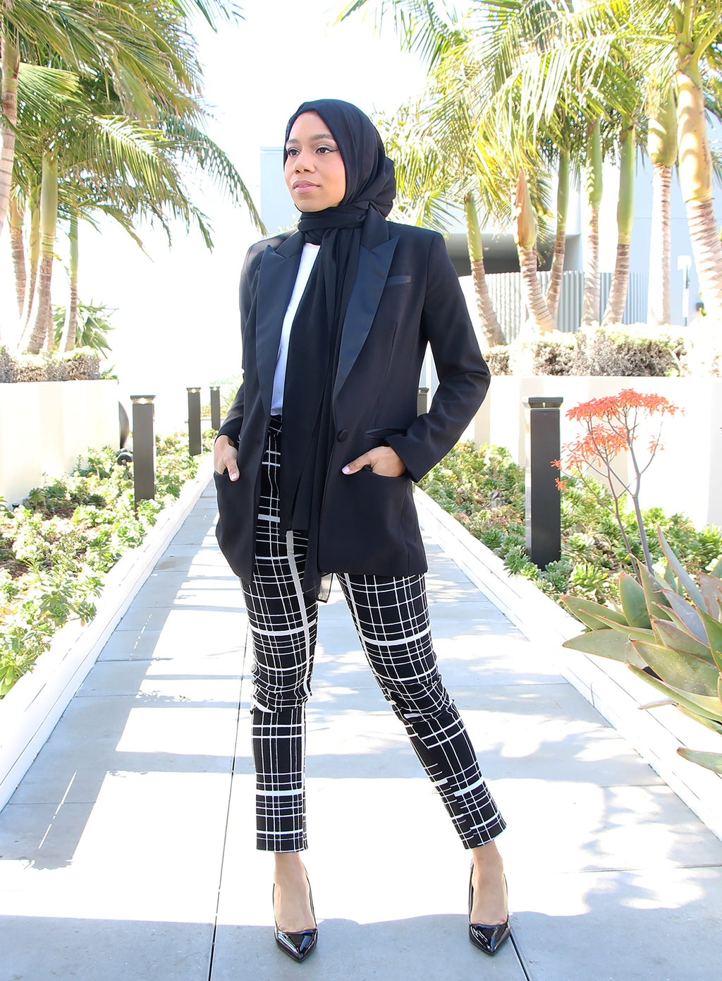 Black Chiffon Hijab