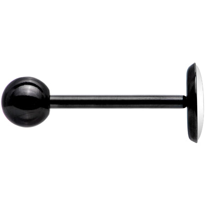 Custom Floral Personalized Name Black Barbell Tongue Ring