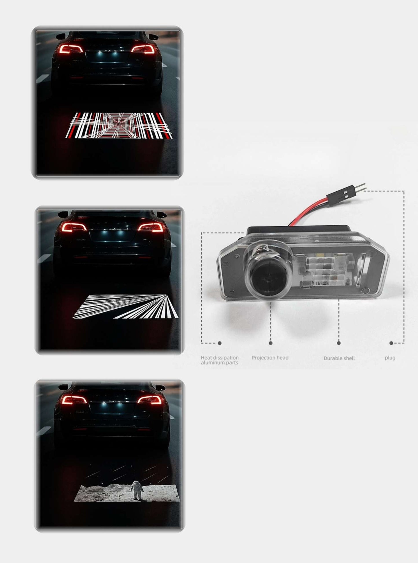 License Plate Projection Lights for Model 3 Highland/Model Y