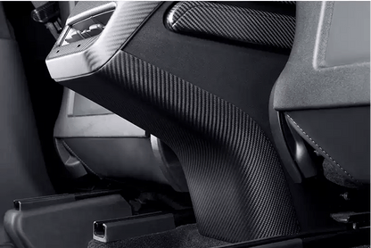 Model 3 / Y Backseat Center Console Base Cap - Carbon Fiber Interior Mods