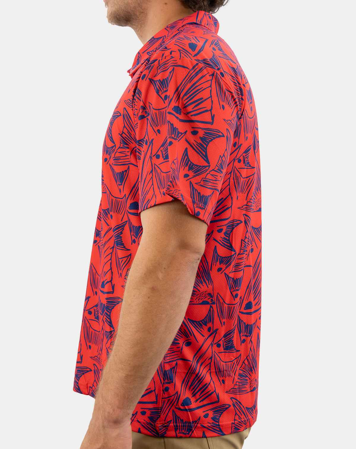 Redfish, White, Blue Polo