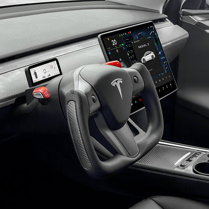 TESERY Yoke Carbon Fiber Steering Wheel for Tesla Model 3 / Y【Style 34】