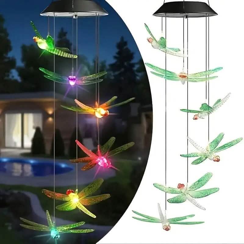 Solar Dragonfly Wind Chimes Lights