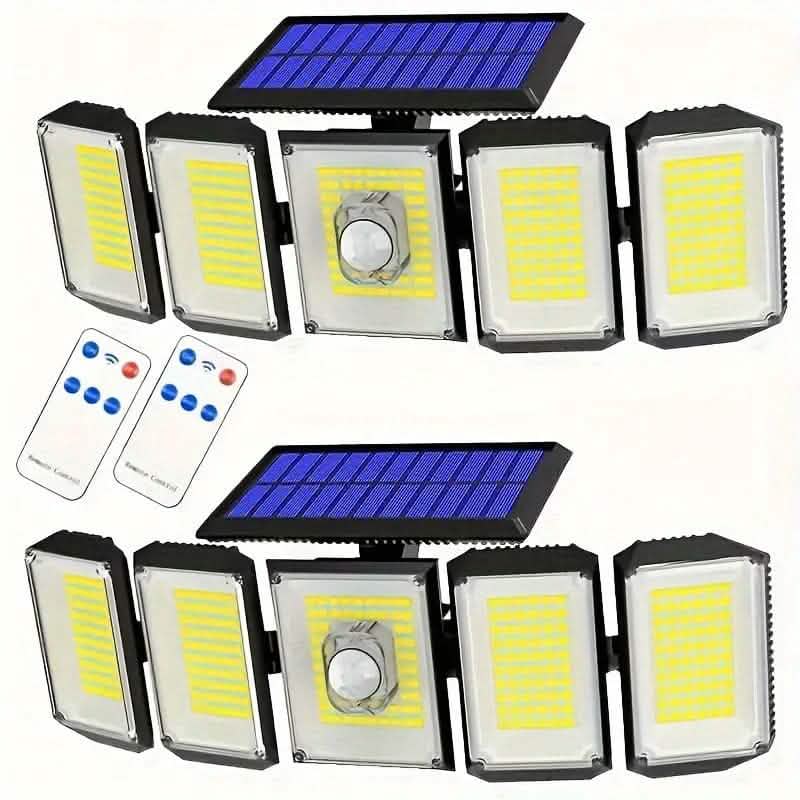 Solar Wall Light with 5 Adjustable Angle Heads