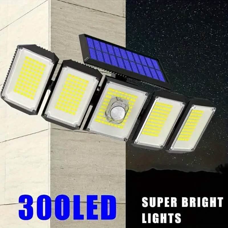 Solar Wall Light with 5 Adjustable Angle Heads