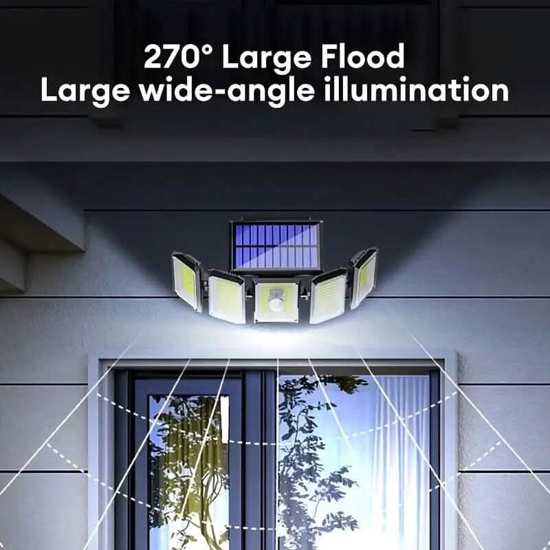 Solar Wall Light with 5 Adjustable Angle Heads