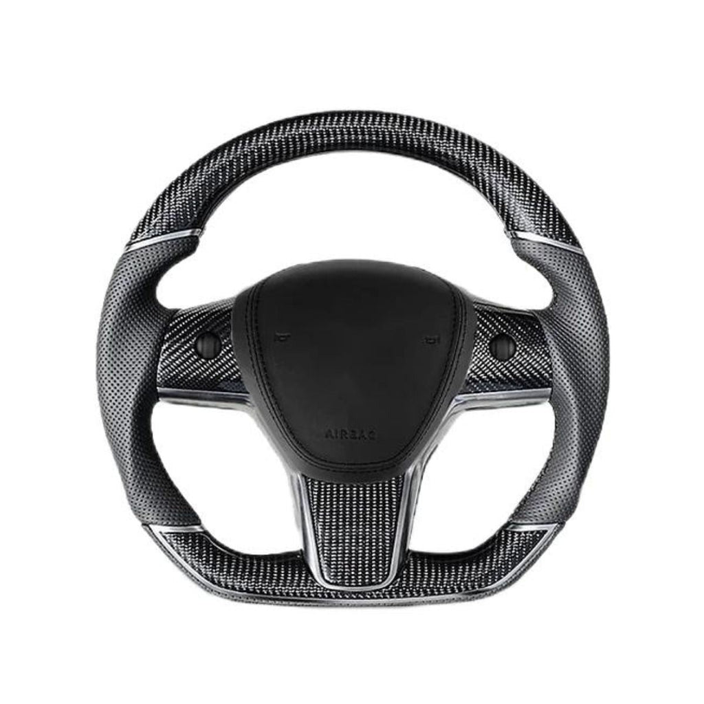 Sport Grip Carbon Fiber Steering Wheel for Tesla Model 3 / Y【Style 40】