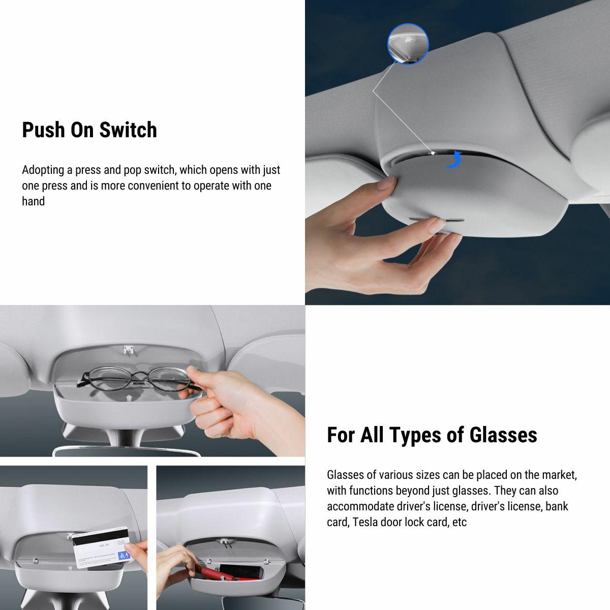 Sunglass Holder Storage Clip for Model Y | TESERY