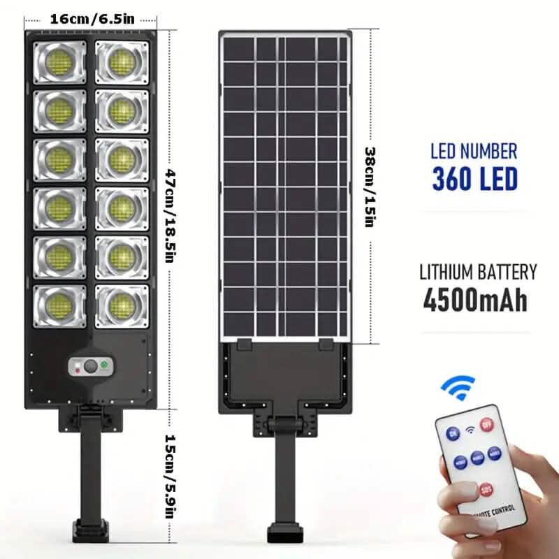Super Bright 360 LED 3 Speed Double Row Solar Light