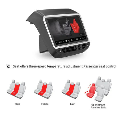 TESERY 7 Inch Rear Entertainment & Climate Control Screen for Model Y / 3
