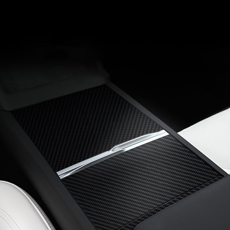 Tesla Model 3 / Y Center Console Wrap Cover  (Gen. 1 & 2 & 3) - Carbon Fiber Interior Mods