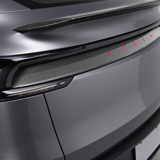 Trunk Tailgate Applique for Tesla Model Y Juniper - Real Dry Molded Carbon Fiber