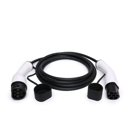 Type 2 to Type 2 EV Charging Cable 22kW/32A 16ft | 3-Phase | Premium Copper | IP54 | 2-Year Warranty