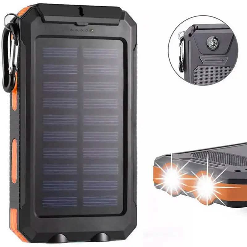 USB Portable Charger 10000mAh Solar Power Bank for Cell Phone and Laptops