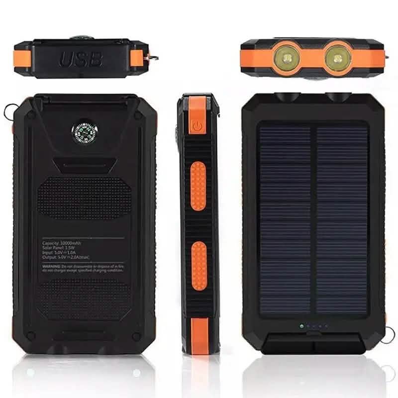 USB Portable Charger 10000mAh Solar Power Bank for Cell Phone and Laptops