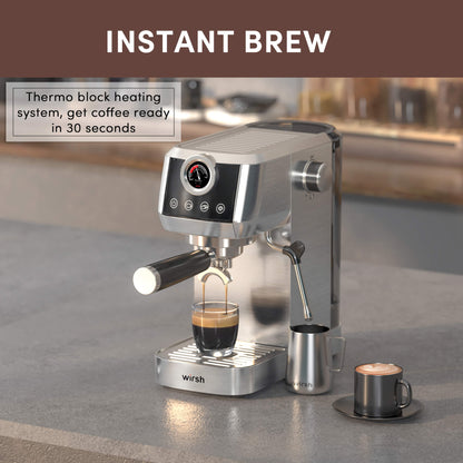 Máquina de espresso Wirsh de 20 bares — Cafetera de espresso profesional para el hogar