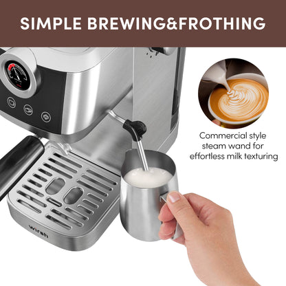 Máquina de espresso Wirsh de 20 bares — Cafetera de espresso profesional para el hogar
